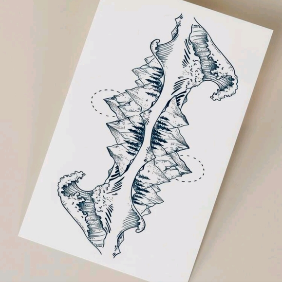 🍉5 for $25* Mountain Wave Pectin Tattoos - Picture 2 of 6